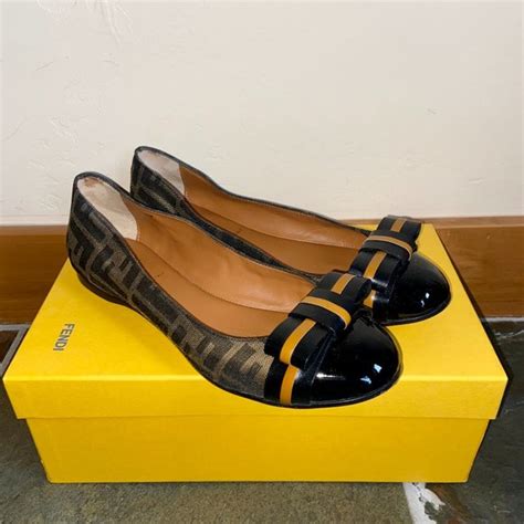 fendi zucca grafiti flats|fendi ladies shoes.